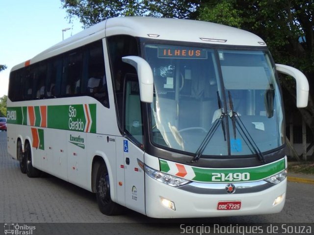 Cia. São Geraldo de Viação 21490 na cidade de Resende, Rio de Janeiro, Brasil, por Sergio Rodrigues de Souza. ID da foto: 3223735.