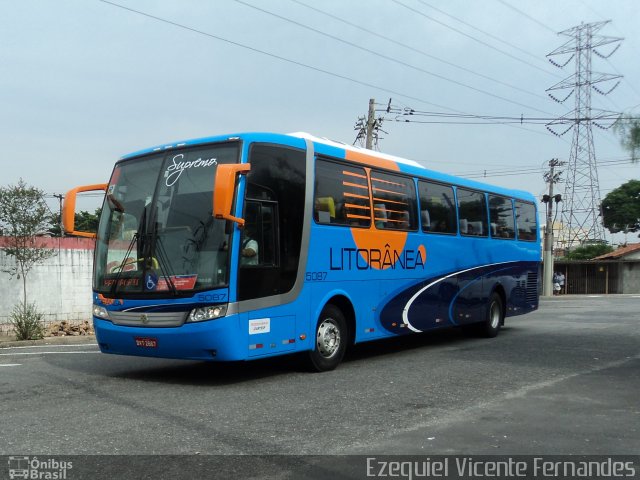 Litorânea Transportes Coletivos 5087 na cidade de São José dos Campos, São Paulo, Brasil, por Ezequiel Vicente Fernandes. Número da foto: #3223530.
