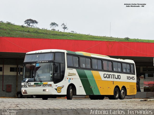 Empresa Gontijo de Transportes 11345 na cidade de João Monlevade, Minas Gerais, Brasil, por Antonio Carlos Fernandes. ID da foto: 3224005.