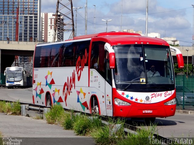 Play Bus Turismo 3010 na cidade de São Paulo, São Paulo, Brasil, por Fabricio do Nascimento Zulato. ID da foto: 3224858.