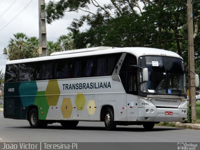 Transbrasiliana Transportes e Turismo 4605 na cidade de Teresina, Piauí, Brasil, por João Victor. ID da foto: 3227237.