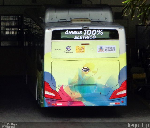 Gidion Transporte e Turismo TESTE (BYD) na cidade de Joinville, Santa Catarina, Brasil, por Diego Lip. Número da foto: #3225893.