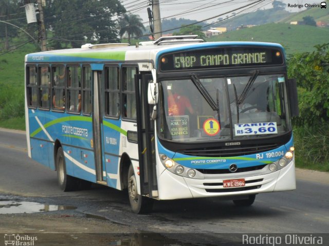 Viação Ponte Coberta RJ 190.004 na cidade de Nova Iguaçu, Rio de Janeiro, Brasil, por Rodrigo Mattos . Número da foto: #3229939.