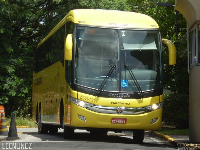 Viação Itapemirim 60643 na cidade de São Paulo, São Paulo, Brasil, por Luis Nunez. Número da foto: #3232380.