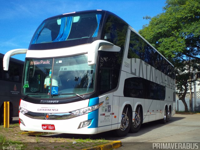 Auto Viação Catarinense 3501 na cidade de São Paulo, São Paulo, Brasil, por Alexandre Rodrigo. Número da foto: #3231902.