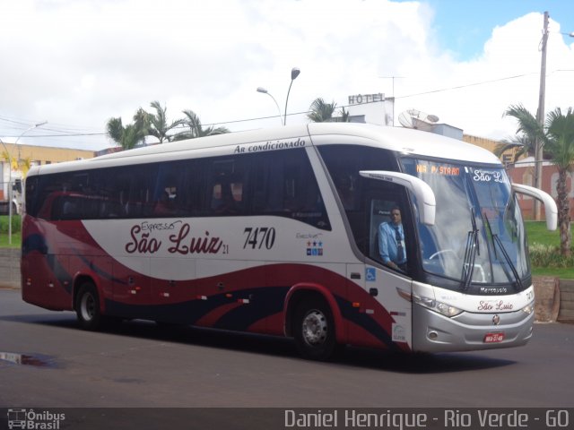 Expresso São Luiz 7470 na cidade de Rio Verde, Goiás, Brasil, por Daniel Henrique. Número da foto: #3231665.