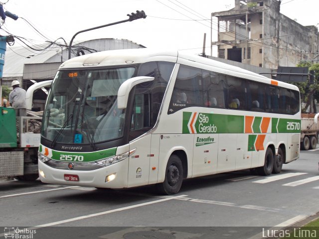 Cia. São Geraldo de Viação 21570 na cidade de Rio de Janeiro, Rio de Janeiro, Brasil, por Lucas Lima. ID da foto: 3231231.