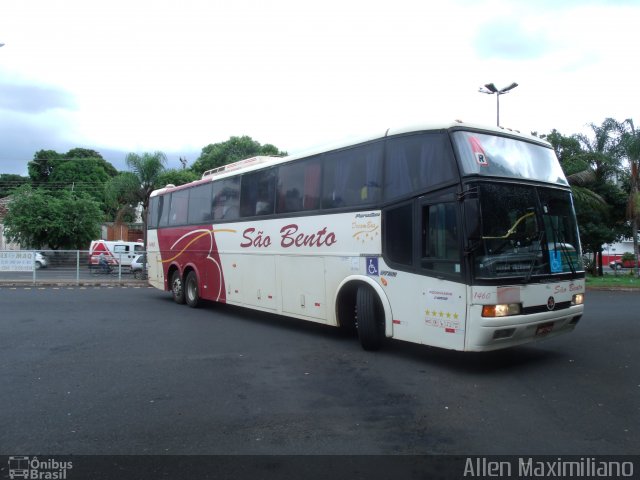 Viação São Bento Ribeirão Preto 1460 na cidade de Uberaba, Minas Gerais, Brasil, por Allen Maximiliano. Número da foto: #3233395.
