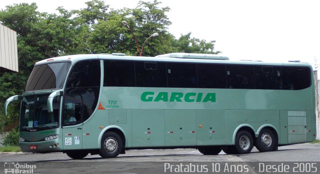 Viação Garcia 7717 na cidade de Ourinhos, São Paulo, Brasil, por Cristiano Soares da Silva. Número da foto: #3234703.