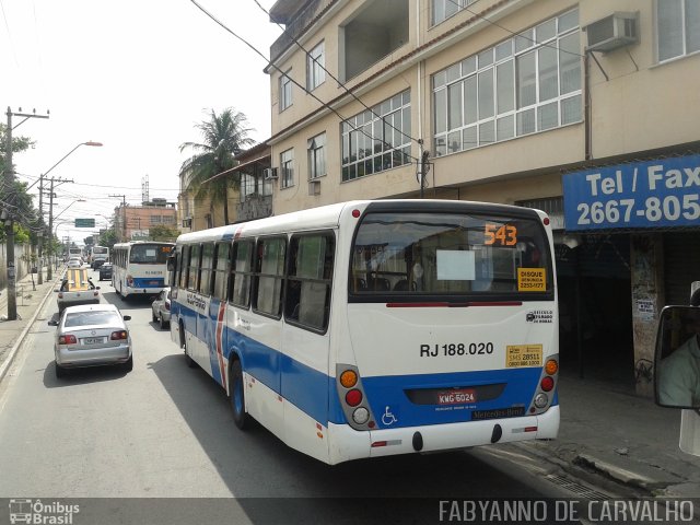Viação Nossa Senhora da Penha RJ 188.020 na cidade de Nova Iguaçu, Rio de Janeiro, Brasil, por Fabiano Magalhaes. Número da foto: #3233992.
