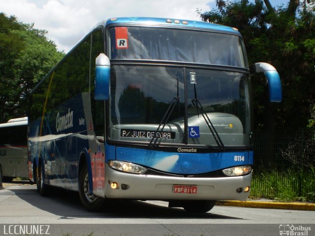 Viação Cometa 8114 na cidade de São Paulo, São Paulo, Brasil, por Luis Nunez. ID da foto: 3236791.