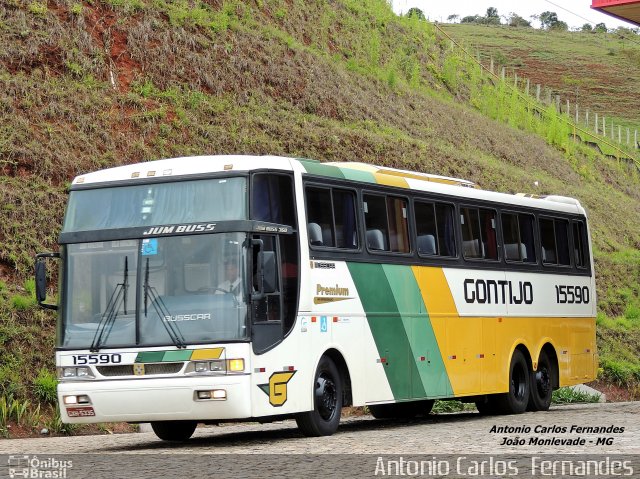 Empresa Gontijo de Transportes 15590 na cidade de João Monlevade, Minas Gerais, Brasil, por Antonio Carlos Fernandes. ID da foto: 3235683.