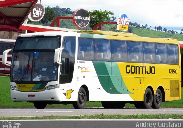 Empresa Gontijo de Transportes 12150 na cidade de Ribeirão Vermelho, Minas Gerais, Brasil, por Andrey Gustavo. ID da foto: 3239593.