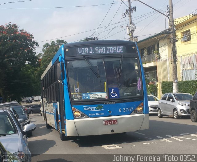 Viação Paratodos > São Jorge > Metropolitana São Paulo > Mobibrasil 6 3757 na cidade de São Paulo, São Paulo, Brasil, por Johnny Ferreira. ID da foto: 3237496.