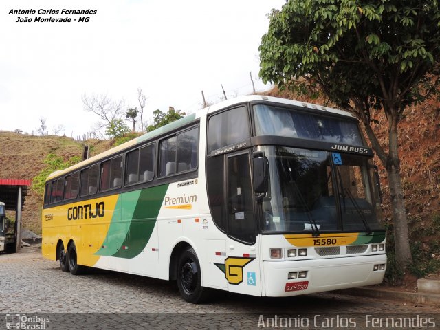 Empresa Gontijo de Transportes 15580 na cidade de João Monlevade, Minas Gerais, Brasil, por Antonio Carlos Fernandes. ID da foto: 3237827.