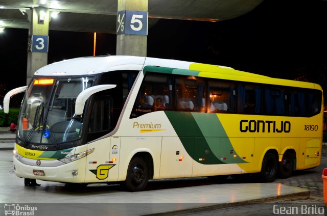 Empresa Gontijo de Transportes 18190 na cidade de Uberlândia, Minas Gerais, Brasil, por Gean Brito. ID da foto: 3239842.