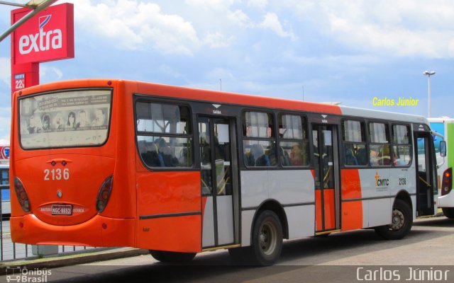 HP Transportes Coletivos 2136 na cidade de Goiânia, Goiás, Brasil, por Carlos Júnior. Número da foto: #3240983.