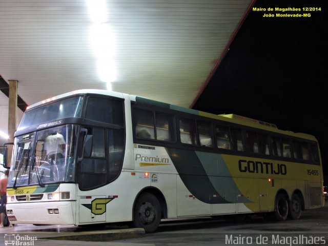 Empresa Gontijo de Transportes 15455 na cidade de João Monlevade, Minas Gerais, Brasil, por Mairo de Magalhães. ID da foto: 3241032.