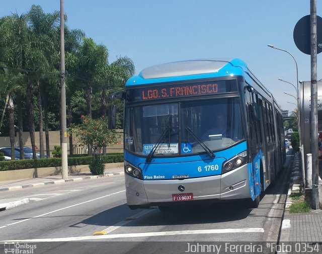 Viação Cidade Dutra 6 1760 na cidade de São Paulo, São Paulo, Brasil, por Johnny Ferreira. ID da foto: 3241523.