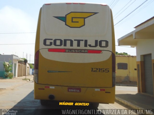 Empresa Gontijo de Transportes 12155 na cidade de Várzea da Palma, Minas Gerais, Brasil, por Wágner  Gontijo. ID da foto: 3240532.