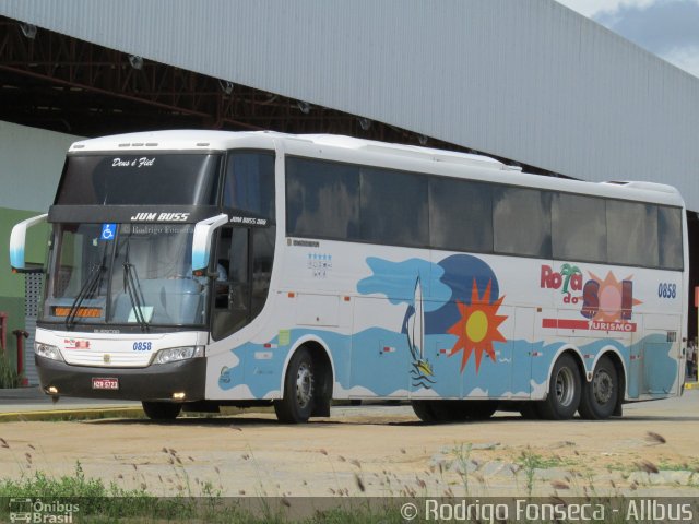 Rota do Sol Turismo 0858 na cidade de Caruaru, Pernambuco, Brasil, por Rodrigo Fonseca. Número da foto: #3240196.