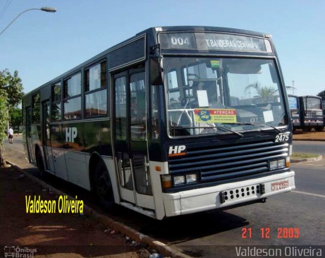 HP Transportes Coletivos 2475 na cidade de Goiânia, Goiás, Brasil, por Carlos Júnior. Número da foto: #3242027.