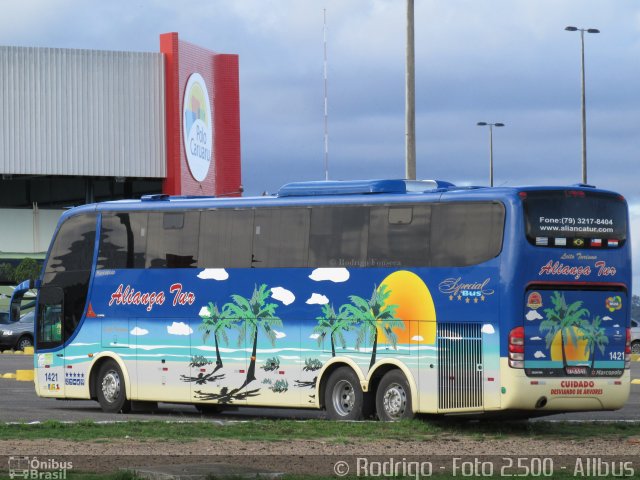 Aliança Tur Transporte de Passageiros e Turismo 1421 na cidade de Caruaru, Pernambuco, Brasil, por Rodrigo Fonseca. ID da foto: 3240226.