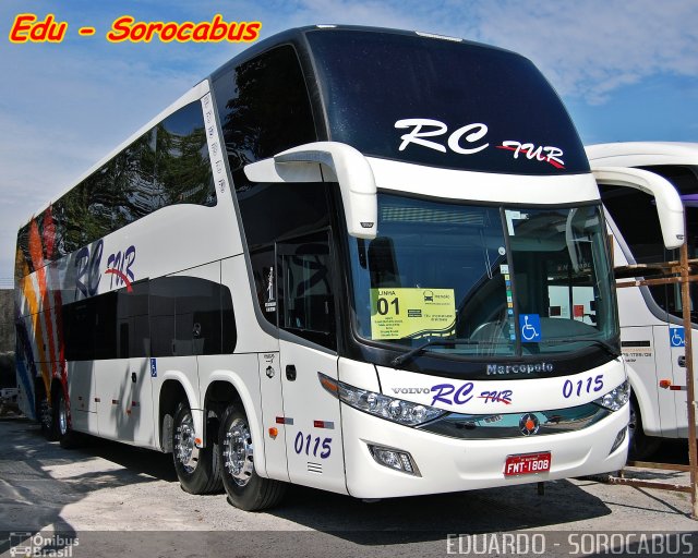 RC Tur Transportes e Turismo 0115 na cidade de Sorocaba, São Paulo, Brasil, por EDUARDO - SOROCABUS. Número da foto: #3243338.