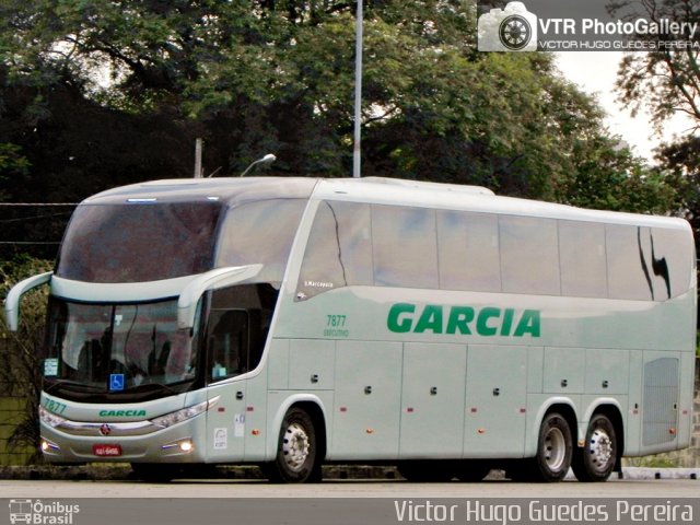 Viação Garcia 7877 na cidade de Maringá, Paraná, Brasil, por Victor Hugo Guedes Pereira. ID da foto: 3242729.