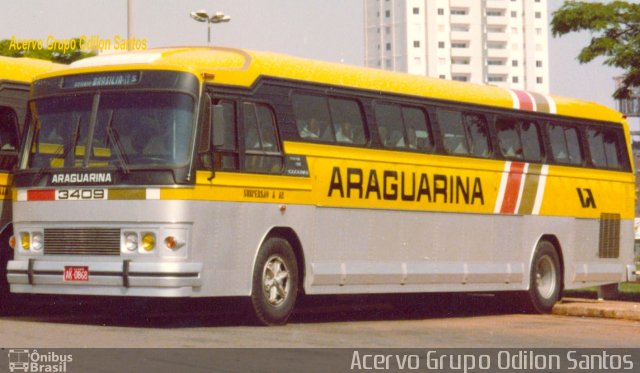 Viação Araguarina 3409 na cidade de Goiânia, Goiás, Brasil, por Carlos Júnior. ID da foto: 3244254.