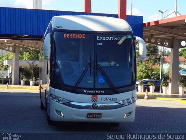 Viação Cidade do Aço RJ 174.123 na cidade de Resende, Rio de Janeiro, Brasil, por Sergio Rodrigues de Souza. Número da foto: #3242833.