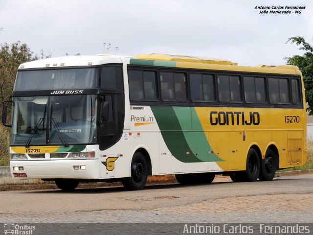 Empresa Gontijo de Transportes 15270 na cidade de João Monlevade, Minas Gerais, Brasil, por Antonio Carlos Fernandes. ID da foto: 3243811.