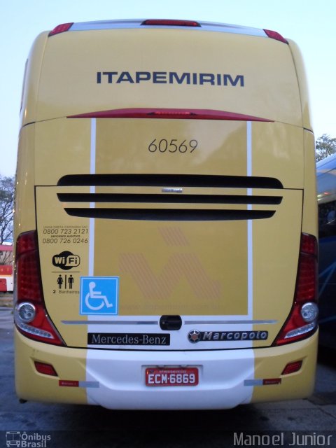 Viação Itapemirim 60569 na cidade de São Paulo, São Paulo, Brasil, por Manoel Junior. Número da foto: #3244625.