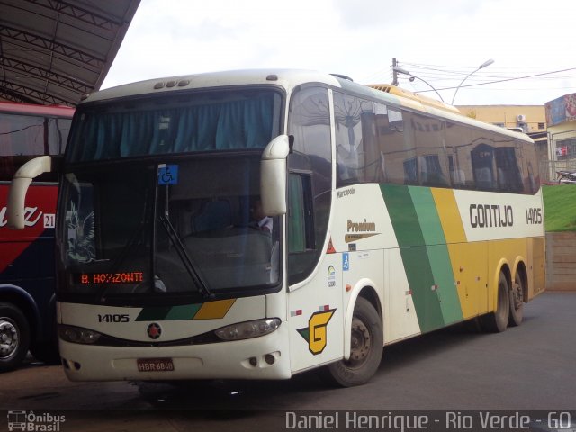 Empresa Gontijo de Transportes 14105 na cidade de Rio Verde, Goiás, Brasil, por Daniel Henrique. Número da foto: #3245990.