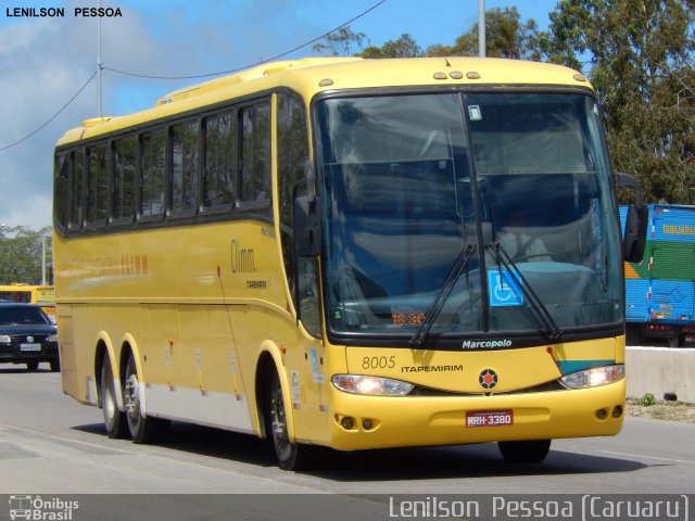 Viação Itapemirim 8005 na cidade de Caruaru, Pernambuco, Brasil, por Lenilson da Silva Pessoa. ID da foto: 3246882.