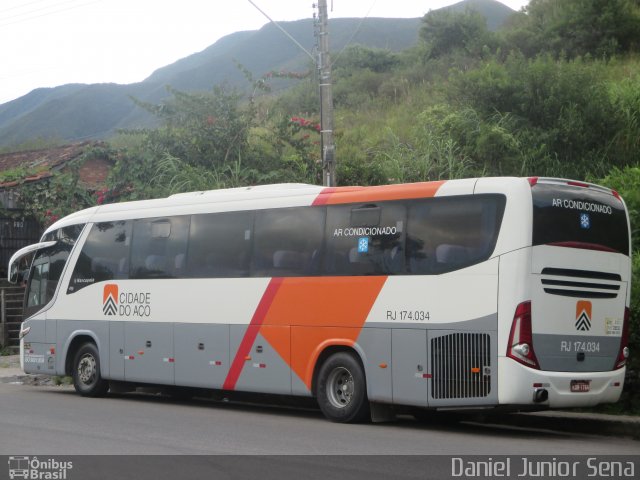 Viação Cidade do Aço RJ 174.034 na cidade de Ouro Preto, Minas Gerais, Brasil, por Daniel Junior Sena. Número da foto: #3246580.