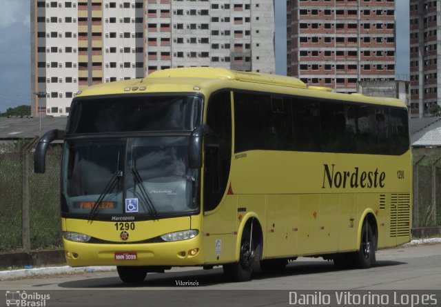 Viação Nordeste 1290 na cidade de Natal, Rio Grande do Norte, Brasil, por Danilo Vitorino Lopes. ID da foto: 3247082.