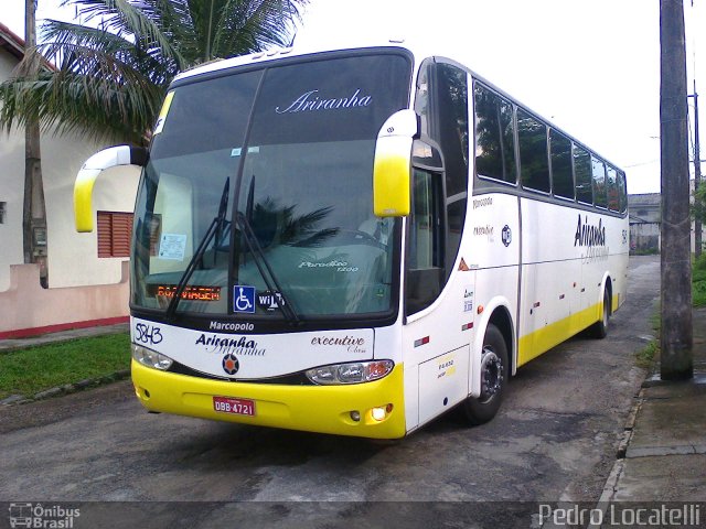 Viação Ariranha 5843 na cidade de Ubatuba, São Paulo, Brasil, por Pedro Locatelli. Número da foto: #3246644.