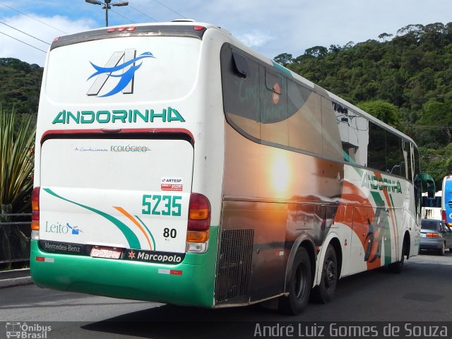 Empresa de Transportes Andorinha 5235 na cidade de Juiz de Fora, Minas Gerais, Brasil, por André Luiz Gomes de Souza. ID da foto: 3184016.