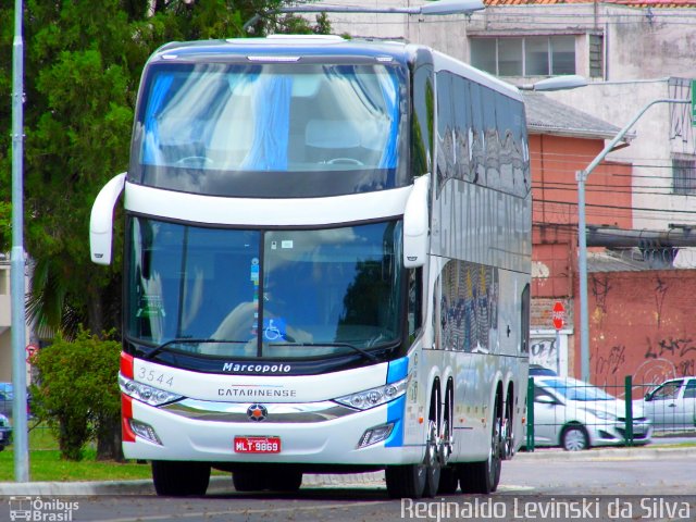 Auto Viação Catarinense 3544 na cidade de Curitiba, Paraná, Brasil, por Reginaldo Levinski da Silva. ID da foto: 3182255.