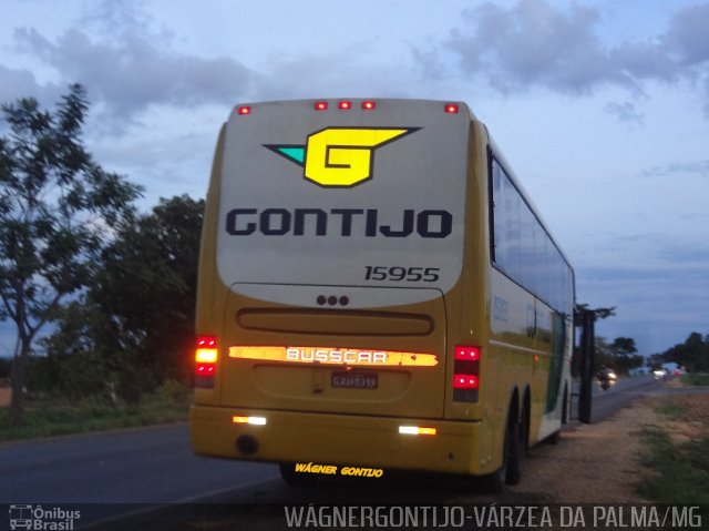 Empresa Gontijo de Transportes 15955 na cidade de Várzea da Palma, Minas Gerais, Brasil, por Wágner  Gontijo. ID da foto: 3247658.