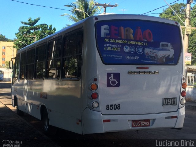 Vitral - Violeta Transportes 8508 na cidade de Salvador, Bahia, Brasil, por Luciano Diniz. Número da foto: #3248107.