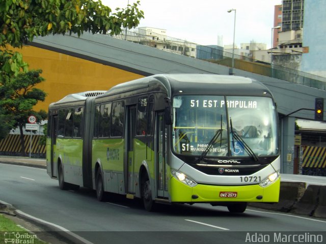 Milênio Transportes 10721 na cidade de Belo Horizonte, Minas Gerais, Brasil, por Adão Raimundo Marcelino. ID da foto: 3248952.