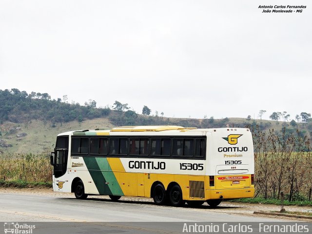 Empresa Gontijo de Transportes 15305 na cidade de João Monlevade, Minas Gerais, Brasil, por Antonio Carlos Fernandes. Número da foto: #3247798.