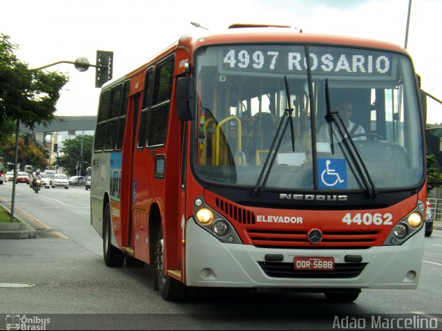 Viação Cuiabá 44062 na cidade de Belo Horizonte, Minas Gerais, Brasil, por Adão Raimundo Marcelino. ID da foto: 3248861.