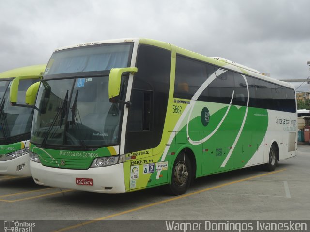 Expresso Princesa dos Campos 5862 na cidade de Curitiba, Paraná, Brasil, por Wagner Domingos Ivanesken. Número da foto: #3248907.