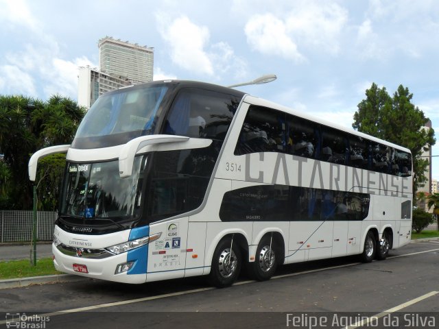 Auto Viação Catarinense 3514 na cidade de Curitiba, Paraná, Brasil, por Felipe Aquino da Silva. Número da foto: #3248043.