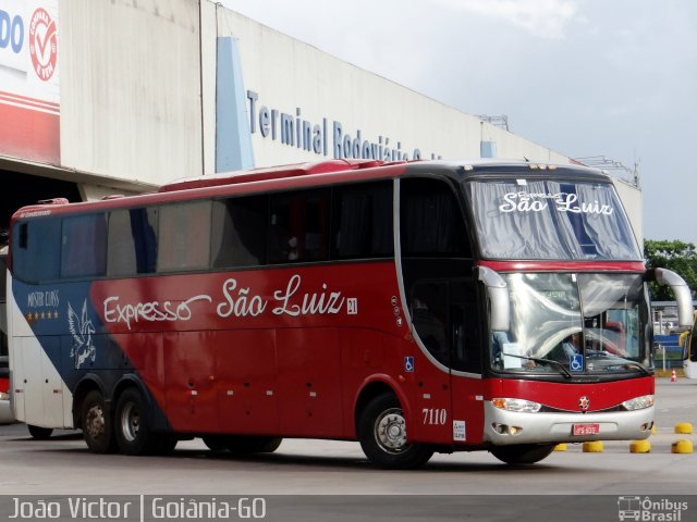 Expresso São Luiz 7110 na cidade de Goiânia, Goiás, Brasil, por João Victor. ID da foto: 3250454.