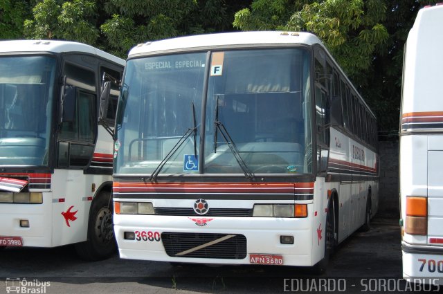 Pássaro Prata Transportadora Turística 3680 na cidade de Sorocaba, São Paulo, Brasil, por EDUARDO - SOROCABUS. Número da foto: #3251276.