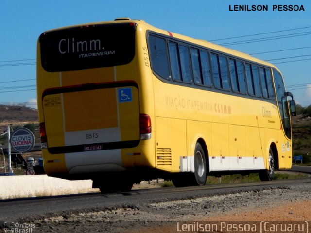 Viação Itapemirim 8515 na cidade de Caruaru, Pernambuco, Brasil, por Lenilson da Silva Pessoa. ID da foto: 3251198.